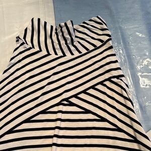 Striped Black and White Women's Top